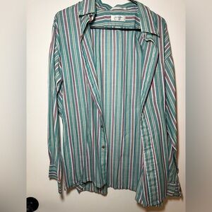 vintage Arrow Sport striped long-sleeve button-down shirt men’s XL multicolor